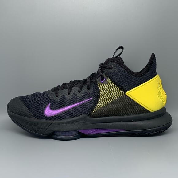 Nike LeBron Witness 4 Black/Opti Yellow Basketball‎ Shoes BV7427-004 Men's Sz13 - Picture 7 of 10